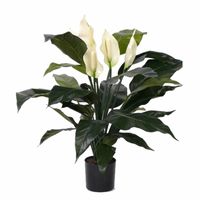 Kunstplant groen Spathiphyllum/Lepelplant 75 cm - thumbnail