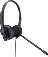 Dell Dell Stereoheadset - WH1022 On Ear headset Zwart - thumbnail