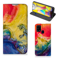 Bookcase Samsung Galaxy M31 Watercolor Dark - thumbnail