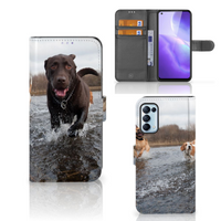 OPPO Find X3 Lite Telefoonhoesje met Pasjes Honden Labrador