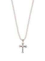 Emanuele Bicocchi Fleury cross beaded necklace - Argent