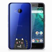 HTC U11 Life Telefoonhoesje met Naam Cat Good Day