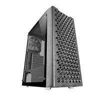 Mars Gaming MC-iPRO, Professionele ATX Behuizing, 3D Mesh Front Grille, Zijvenster van Gehard Glas, Ultrastille 12cm FDB-Ventilator, PC-Behuizing met Ondersteuning voor Vloeistofkoeling, Zwart