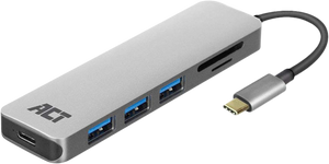 ACT AC7050 interface hub USB 3.2 Gen 1 (3.1 Gen 1) Type-C 5000 Mbit/s Grijs