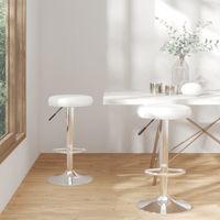 Barstoelen 2 st kunstleer wit