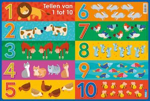 Educatieve onderleggers - Tellen van 1 tot 10