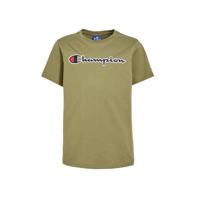 Champion T-shirt met logo army groen