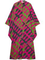 PUCCI caftan long en soie à imprimé abstrait - Vert