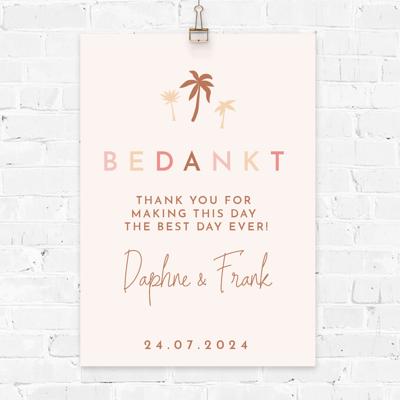 Poster Summer glow bedankjes Poster Summer glow bedankjes