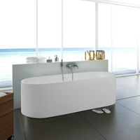 Vrijstaand Bad BWS Solid Surface 180x82x54 cm Mat Wit Aqua Splash