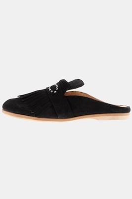 Ulla Popken Muiltjes, zacht suède, wijdte H - Grote Maten