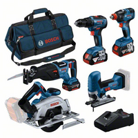 Bosch Blauw | Combopack | 5 machines | 18V | 3 x 4.0Ah + sbellader | In tas - 0615A5003D