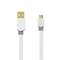 Nedis kabel USB 2.0 A stekker - Micro B stekker 1,0 m Blan