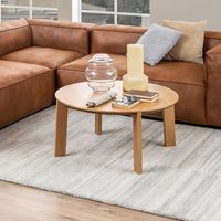 Bendt Salontafel Hawthorn Eiken, 90cm - Naturel - Rond