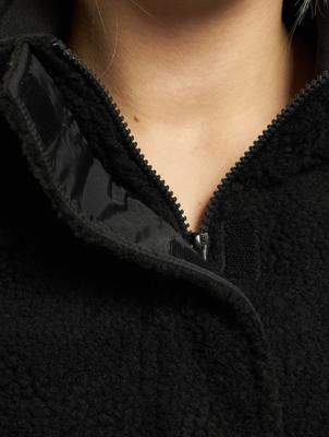 Urban Classics / winterjas Ladies Sherpa Mix Pull Over in zwart