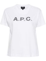 A.P.C. t-shirt à logo imprimé - Blanc