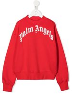 Palm Angels Kids sweat en coton à logo imprimé - Rouge - thumbnail