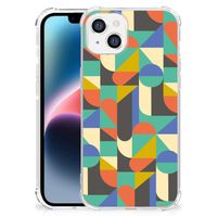 Apple iPhone 14 Plus Doorzichtige Silicone Hoesje Funky Retro - thumbnail