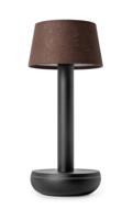 Humble Oplaadbare tafellamp Two Black Brown linnen HUMTL00215