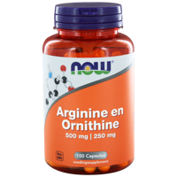 NOW Arginine & Ornithine 500/250 Capsules