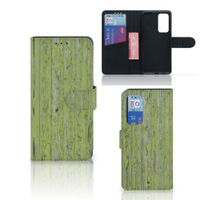 Huawei P40 Book Style Case Green Wood - thumbnail