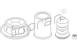 Reparatieset, Ring voor schokbreker veerpootlager TOPRAN, Inbouwplaats: Vooras links en rechts, u.a. für VW, Seat