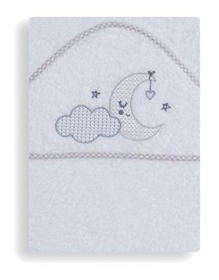 Interbaby badcape Maan junior 100 cm katoen