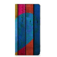 Motorola Moto G62 5G Book Wallet Case Wood Heart - Cadeau voor je Vriend - thumbnail