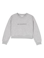 Givenchy Kids sweat à logo brodé - Gris