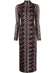 Missoni robe longue à motif zig-zag - Noir