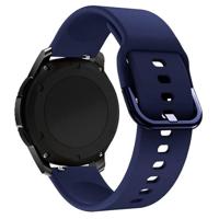 By Qubix - Compatible met Garmin Venu 2 / Garmin Venu 3 - Siliconen sportband - Donkerblauw - Compatible Garmin bandje - Bandbreedte: 22mm