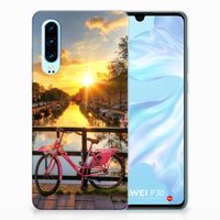 Huawei P30 Siliconen Back Cover Amsterdamse Grachten - thumbnail