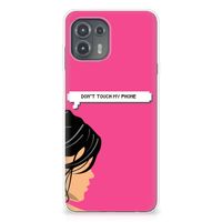 Motorola Edge 20 Lite Silicone-hoesje Woman Don't Touch My Phone