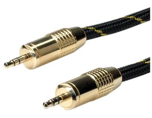 ROLINE GOLD 3,5 mm audio kabel M/M, Retail Blister, 2,5 m