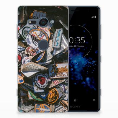 Sony Xperia XZ2 Compact Siliconen Hoesje met foto Badges