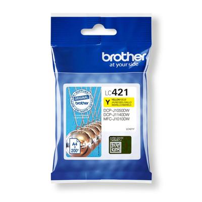 Brother LC-421Y inktcartridge 1 stuk(s) Origineel Geel
