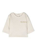 Balmain Kids chemise à motif monogrammé - Tons neutres