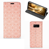 Samsung Galaxy S8 Hoesje met Magneet Pattern Orange