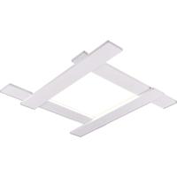 LED Plafondlamp - Plafondverlichting - Trion Balfy - 20W - Natuurlijk Wit 4000K - Vierkant - Mat Wit - Aluminium