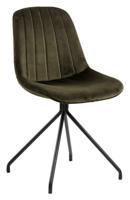 Bendt Eetkamerstoel 'Meavy' Velvet, kleur Donkergroen