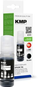 KMP Navulinkt vervangt Epson 104, T00P1 Compatibel Zwart 70 ml E191 1648,0001