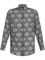 ETRO paisley-print silk shirt - Bleu