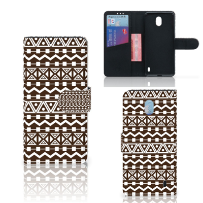 Nokia 1 Plus Telefoon Hoesje Aztec Brown Nokia 1 Plus Telefoon Hoesje Aztec Brown