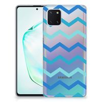 Samsung Galaxy Note 10 Lite TPU bumper Zigzag Blauw