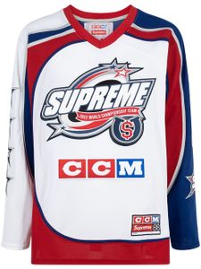 Supreme x CCM All Stars hockey jersey T-shirt - Blanc