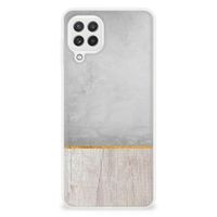 Samsung Galaxy A22 4G | M22 Bumper Hoesje Wood Concrete