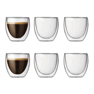 Bodum dubbelwandige glazen Pavina (8 cl) (set van 6) Bodum dubbelwandige glazen Pavina (8 cl) (set van 6)