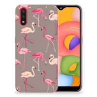 Samsung Galaxy A01 TPU Hoesje Flamingo