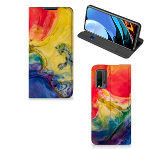 Bookcase Xiaomi Poco M3 | Redmi 9T Watercolor Dark