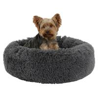 Kerbl Pet Kerbl 80410 knuffelbed Fluffy grijs, diameter 76 cm x 19 cm, 1.345 kg